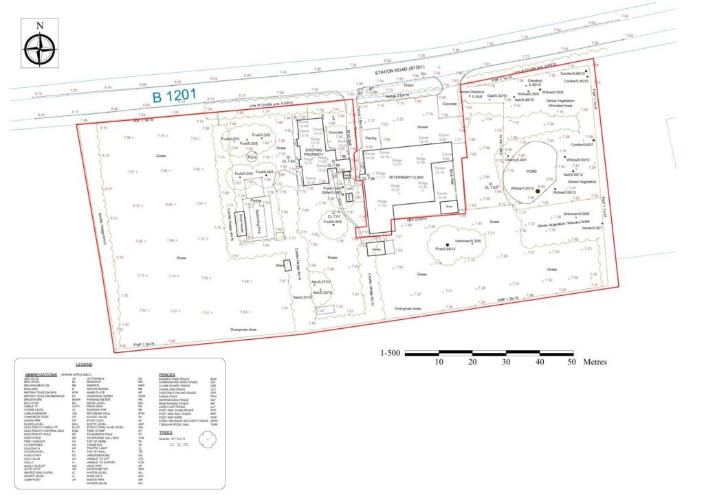An example of our work on a topographical survey